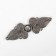 Decorative fastener, 6 × 2 cm, silver color
