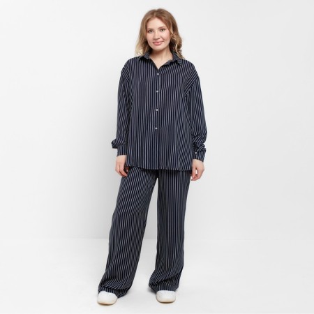 Women's costume (shirt, trousers) minku: enjoy Blue color, size 54