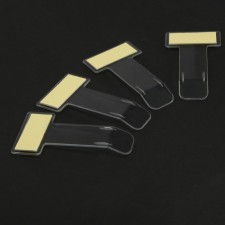 Lobe glass clamp, 7.5x4 cm, transparent