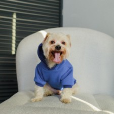 Single-potted hoodie for dogs (foot with a hose), size XS (DS 20, Osh 30-33, OG 38-42), blue