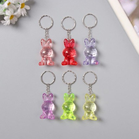 Acryl keychain "Bunny Crystal" mix 4.5x2.5x2 cm