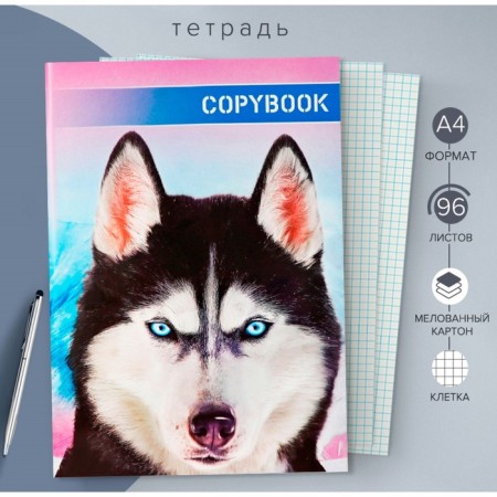 A4 notebook, 96 sheets in Calligrata Laika, covered Cardboard, block No. 2, whiteness 75% (gray sheets)