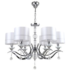 Люстра подвесная Flippe 6xE14 40Вт, размер 72x72x53-110 см, цвет хром