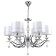Suspended chandelier Flippe 6xe14 40w, size 72x72x53-110 cm, color chromium