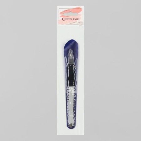 Metal peel-trimmer for nails, 15 cm, with a protective cap, in a case, black color-4