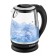 Electric kettle KitFort KT-655, glass, 1.5 l, 2200 watts, black-silver