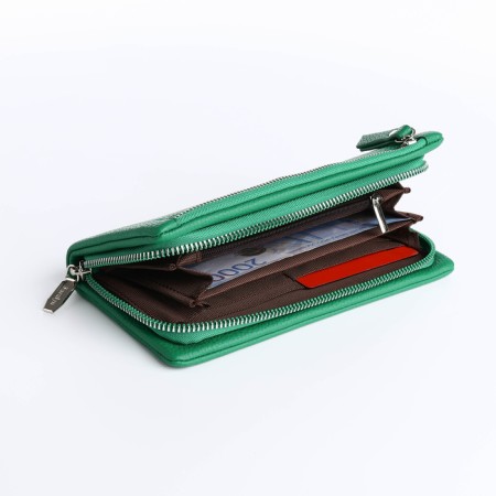 Women's wallet with lightning, green color-3