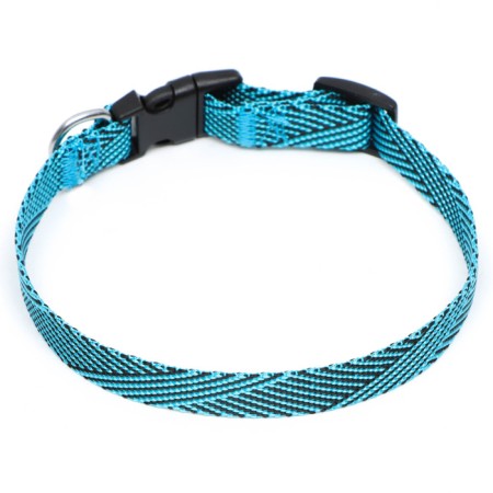Collar "Kubel", Osh up to 37 cm, width 1.5 cm, blue-1