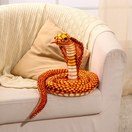 Soft toy "Cobra", 30 cm/200 cm, yellow color-1
