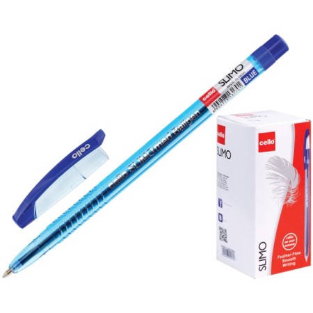 Balloon handle Cello Slimo, Node 1.0 mm, blue ink, blue case-3