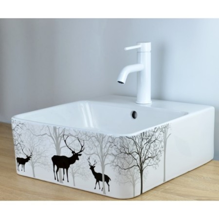 Bronze de Luxe Scandi 1451W shell mixer, one -leaf, pour 116 mm, white-3