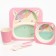 A set of bamboo dishes "Unicorn", plate, bowl, glass, devices, 5 items
