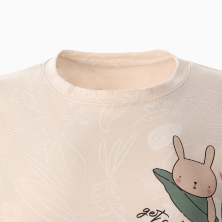 Female homemade set (T -shirt/shorts), beige color, size 50-7