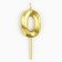 Candle figure for the cake "0", gold, 2.5 x 8 cm.