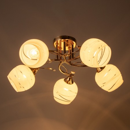 Rafael chandelier 5x60W E27 gold 61x61x22.5cm-2