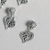 Bale with a suspension metal for creativity "Curved heart" silver 2.5 cm