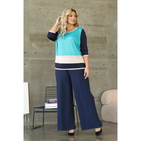 Female jumper, size 54, turquoise color-6