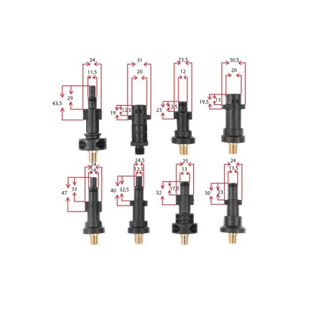 Foaming for water, volume of 1 liter, 8 connecting adapters-12