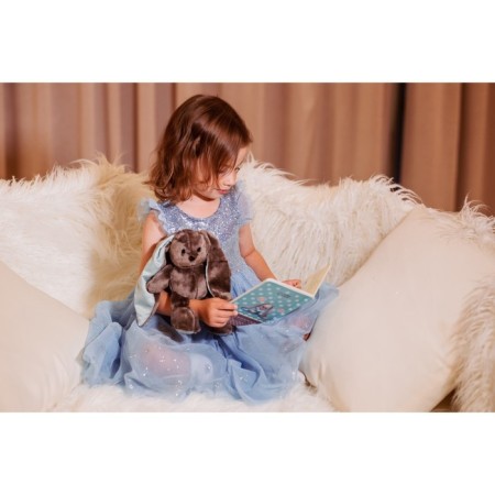 Soft toy "Bunny LU", with a book, boy-2