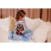 Soft toy "Bunny LU", with a book, boy