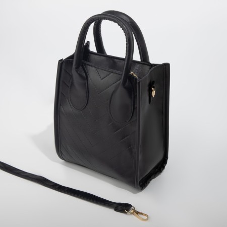 Bag Female Tout with zipper, black color-2