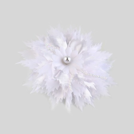 Outlet. Bant for hair on elastic band, white, 11 cm, princesses-2