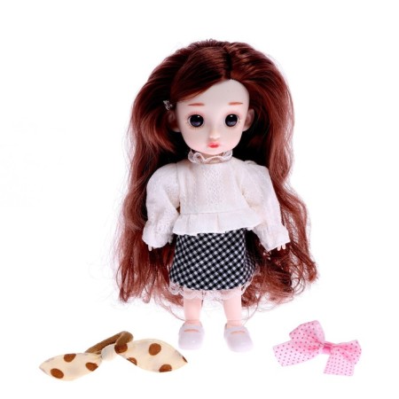 Fashionable articular “Alina” doll in a suit, with accessories, mix-2