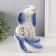 Souvenir Ceramics "Cobra with coins" Blue with gold set 2 pcs 9x12.2x15.5 cm