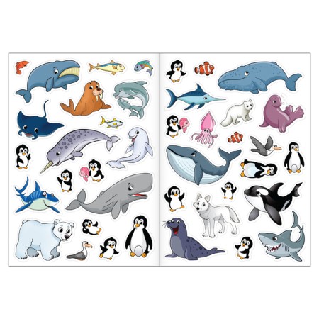 Reusable stickers "who lives at the pole"-5