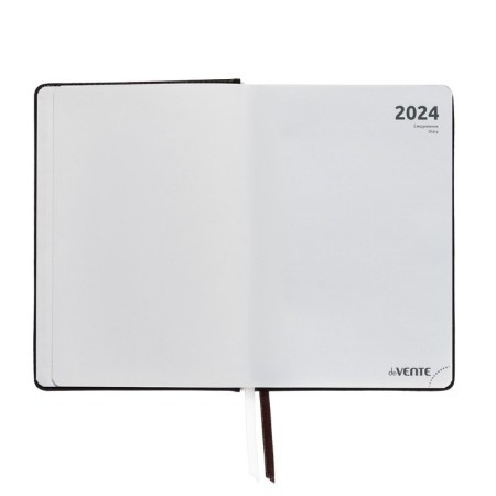 Gift Davente.bravo: Dated Dated 2024, A5, 176 sheets, solid cover, block 70 g/m2, burgundy + ballpoint pen.-3