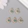 Decor for creativity metal, rhinestones "Cosmic month" gold 1.8x1.4x0.5 cm