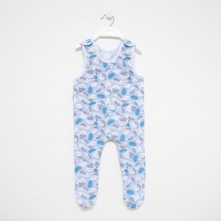 Long baby sliders, blue/bears, height 74 cm