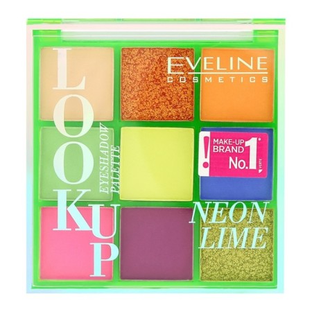 Eveline Neon Lime Palette Palette Feature, 9 shades, 10.8 g