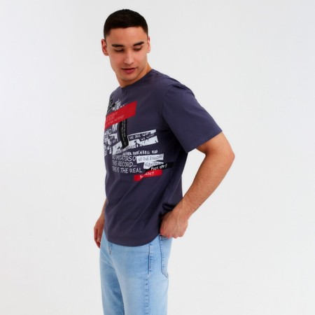 T-shirt male minku dark gray color, rr 52-3