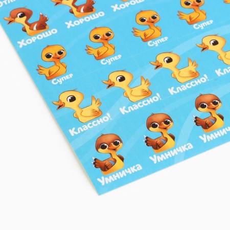 Paper stickers of the evaluation "Ducks", 10.5 x 18 cm-1
