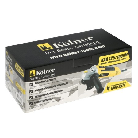 Corner grinder Kolner KAG 125/1000M, 1000 W, 12000 rpm, 125x22.2 mm, M14-5