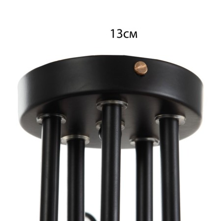 Svetogor chandelier "Evening" 5x60W E27 Black 57x57x28cm-4