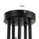 Svetogor chandelier "Evening" 5x60W E27 Black 57x57x28cm
