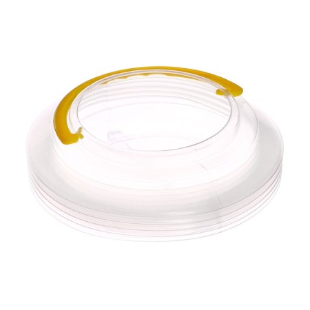 A cup for folding brushes d = 6 cm, with a sponge, transparent with a handle-6