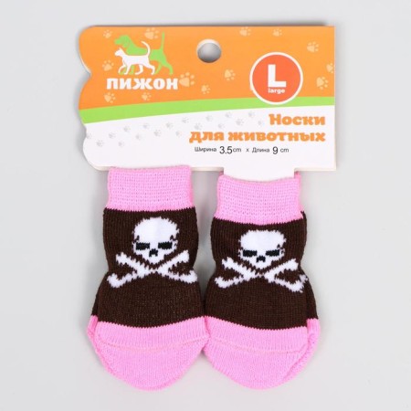 Noski Non -slip "pirates", l (3.5/5 * 8 cm), set 4 pcs-1