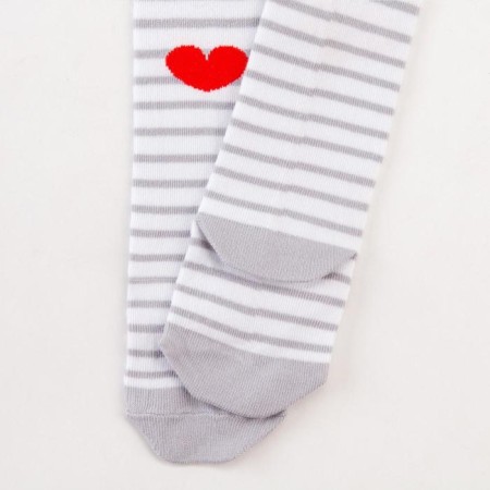 Pantyhose crumb I “love mom and dad”, white color, height 98-104 cm-3