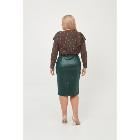 Women's tunic, size 58, green color-3