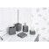 Brick toothbrush cup, gray color