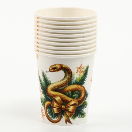 A glass of paper disposable "snake", 250 ml-2