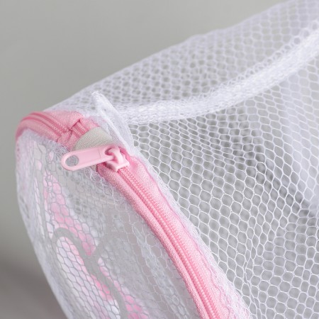 A bag for washing linen with a DOLAIN disc, 15 × 15 × 19 cm, large mesh, white color-2
