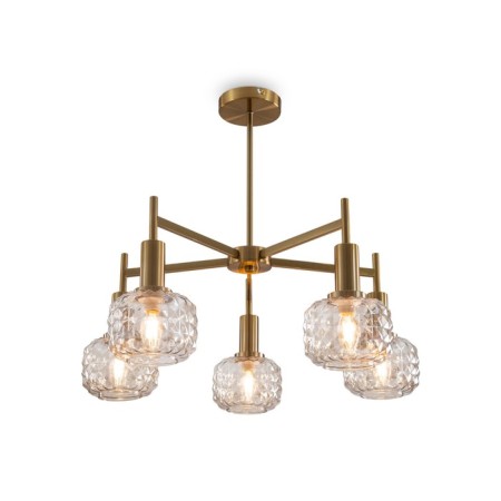 Freya FR5366CL-05BS Fero, 650x650x550 mm ceiling lamp, E14, 5x40W, brass color-1