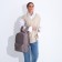 Women's backpack of artificial leather on the zipper Textura, color gray color