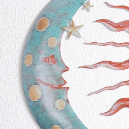 Panel Interior Metal "Sun and Moon" 28x28 cm-2