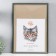 Photo frame plastic 35x50 cm, green with gold (plastic screen)