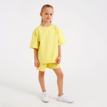 Kids (T -shirt, shorts) minku: casual collection color lemon, height 158